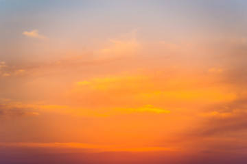 Orange sky at the sunset