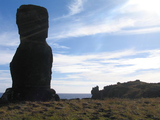 Moais en Isla de Pascua, Chile