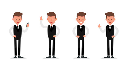 Set of Businessman character vector design. no18