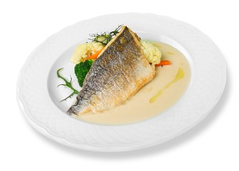 Grilled Fish Fillet with BBQ Vegetables