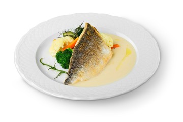 Grilled Fish Fillet with BBQ Vegetables