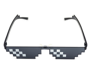 Black sun glasses isolated at white background