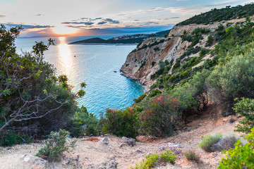 Sunset in Thassos island , Greece