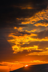 Clouds at the sunset