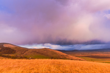 October storm clouds