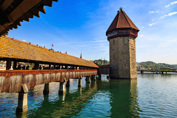 Water tower and Chapel Bridge (Kapellbrucke)