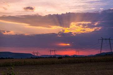 Obraz premium Clouds at the sunset