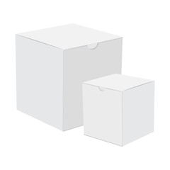 Blank of cardboard box for gift. Vector
