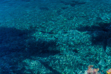 Fototapeta na wymiar Ionnian sea costline in Greece