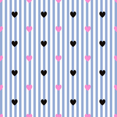 heart pattern on striped background