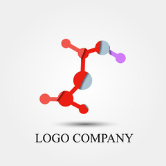 chemical vector logo, sign, or symbol concept for startup company