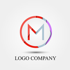 Abstract M letter logo vector logo, symbol, icon for logo company