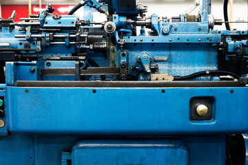 Fototapeta na wymiar Automatic lathe machine control by camshaft for Industria.