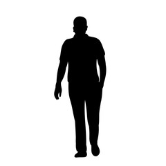 vector, isolated, silhouette man walking