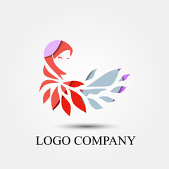 hijab story logo concept is mean veil company, vector logo, sign, or symbol concept for startup company