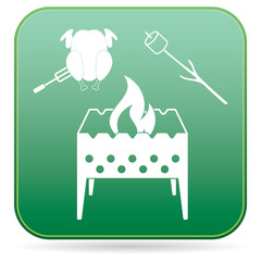 Brazier, zephyr and chicken icon