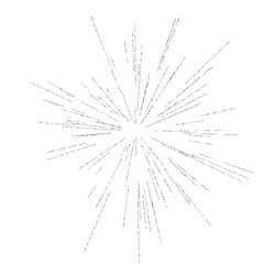 Abstract explosion, speed motion lines from the middle, radiating sharp
