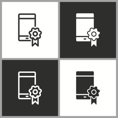 E-learning education icon. Learn symbol. Vector illustration isolated. Simple pictogram.
