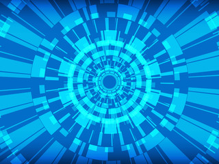 abstract future circle technology blue concept background vector illustration