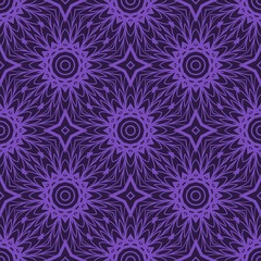 Decorative Square Template for Fabric Print. Azhure floral seamless pattern. Vector illustration. For fabric, bandana, carpet, shawl design.