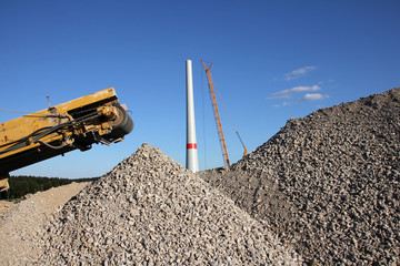 Baustelle im Windpark 