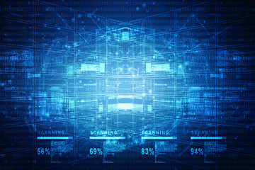 2d illustration abstract technology background concept
