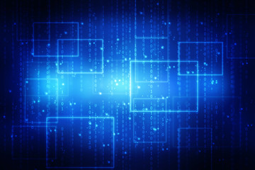 2d illustration Abstract futuristic electronic circuit technology background
