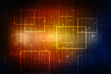 2d illustration Abstract futuristic electronic circuit technology background
