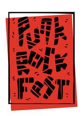 Music festival lettering