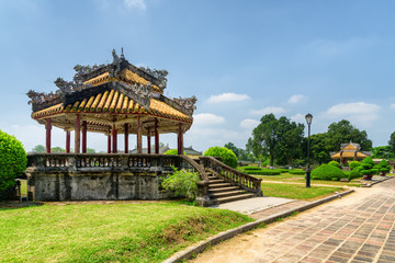 Obraz premium Wonderful view of traditional Vietnamese pavilion in Hue