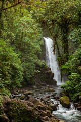 Costa Rican waterfall in the jungle taken in February 2017