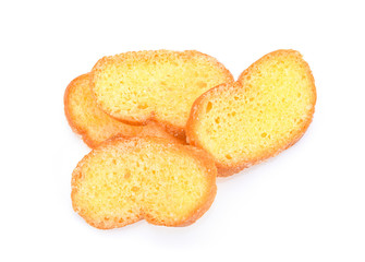  slices toast bread isolated on white background