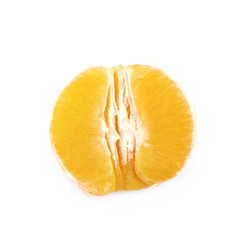 Peeled orange isolated