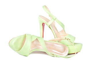 Green womens sandals