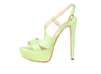 Green womens sandals