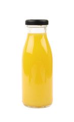Bottle of orange juice isolated