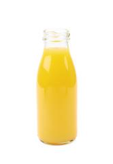 Bottle of orange juice isolated