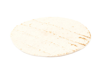 Wheat flour tortilla isolated