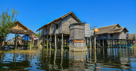 Floating village on Inle Lake, Myanmar