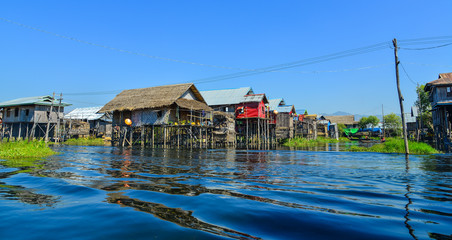 Floating village on Inle Lake, Myanmar