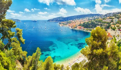 Foto op Plexiglas Nice Nice, Cote d& 39 Azure, Zuidkust van Frankrijk, Europa. Uitzicht op de stad Mooie kustlijn, luxe zomerresort in Frankrijk.
