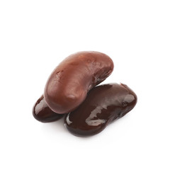 Pile of kidney beans isolated