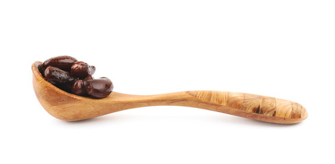 Spoon of kidney beans isolated