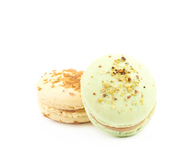 Sweet macaroon confection isolated