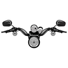 vector image motorcycle steering wheel