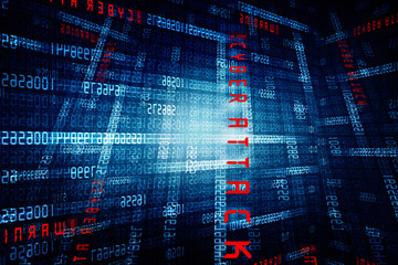 2d illustration Cyber Attack A06