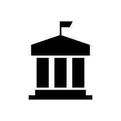 government icon building bank sign vector