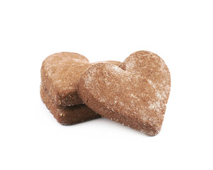 Chocolate ginger cookie isolated