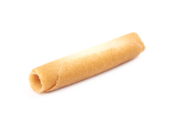 Tube shaped cookie isolated