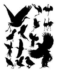 Silhouette of birds. Good use for symbol, logo, web icon, mascot, sign, or any design you want.